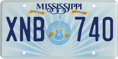 MS license plate XNB740