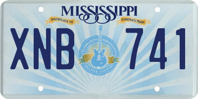 MS license plate XNB741