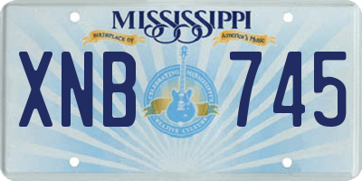 MS license plate XNB745