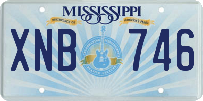 MS license plate XNB746