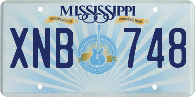 MS license plate XNB748
