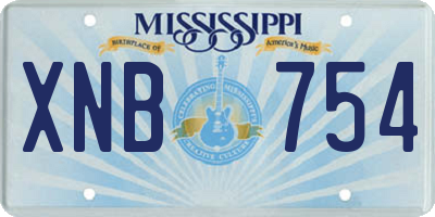 MS license plate XNB754