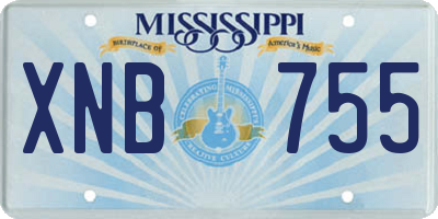 MS license plate XNB755