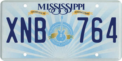 MS license plate XNB764