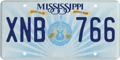 MS license plate XNB766