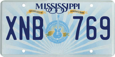 MS license plate XNB769