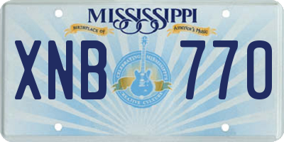 MS license plate XNB770