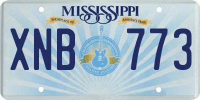 MS license plate XNB773