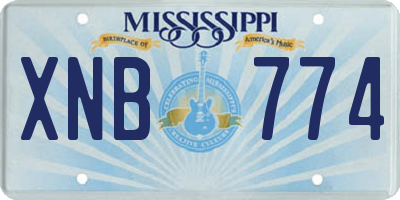 MS license plate XNB774