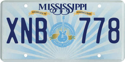 MS license plate XNB778