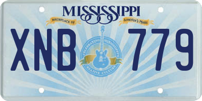 MS license plate XNB779