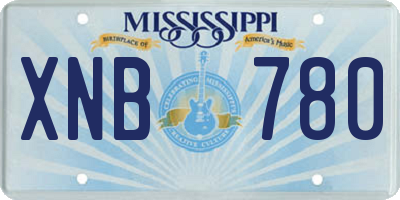 MS license plate XNB780