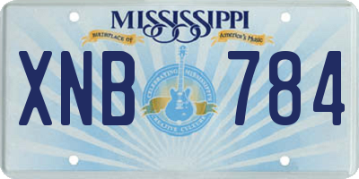 MS license plate XNB784