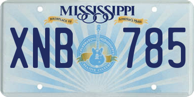 MS license plate XNB785
