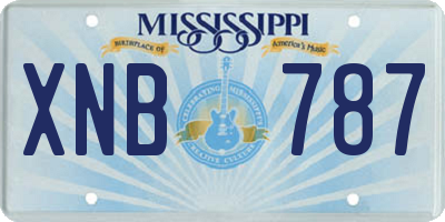 MS license plate XNB787