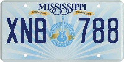 MS license plate XNB788