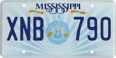 MS license plate XNB790