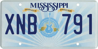 MS license plate XNB791