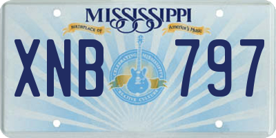 MS license plate XNB797