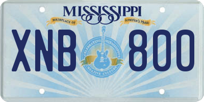 MS license plate XNB800