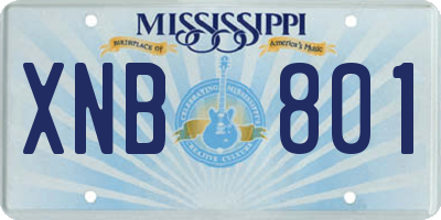 MS license plate XNB801