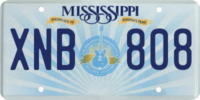 MS license plate XNB808