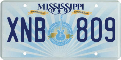 MS license plate XNB809