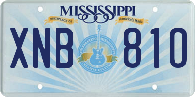 MS license plate XNB810