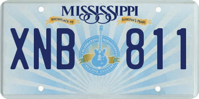 MS license plate XNB811