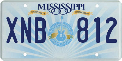 MS license plate XNB812