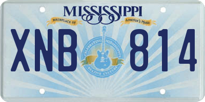 MS license plate XNB814