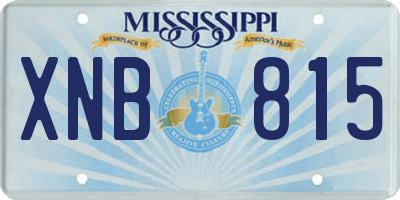 MS license plate XNB815