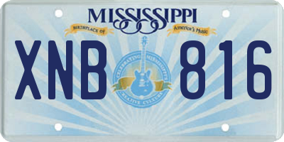 MS license plate XNB816