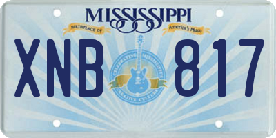 MS license plate XNB817