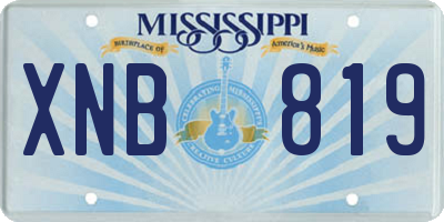 MS license plate XNB819