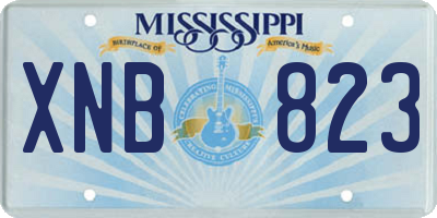 MS license plate XNB823