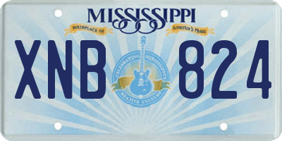 MS license plate XNB824