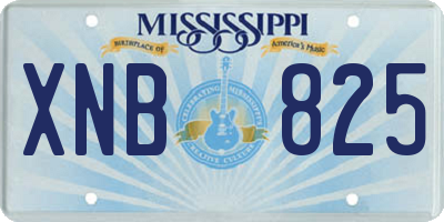 MS license plate XNB825