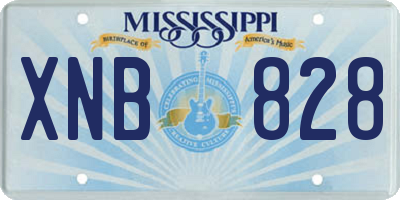 MS license plate XNB828