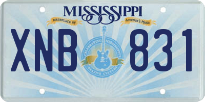 MS license plate XNB831