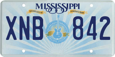 MS license plate XNB842