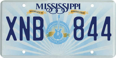 MS license plate XNB844