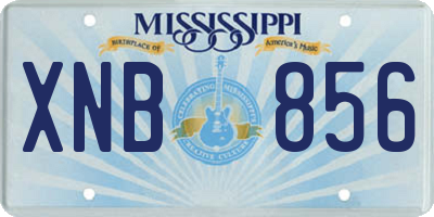 MS license plate XNB856