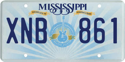MS license plate XNB861