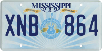 MS license plate XNB864