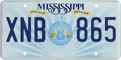 MS license plate XNB865