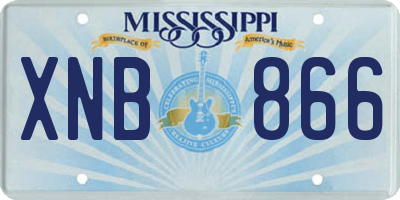MS license plate XNB866