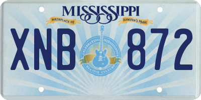 MS license plate XNB872