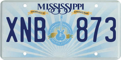 MS license plate XNB873