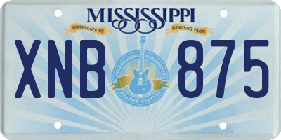 MS license plate XNB875